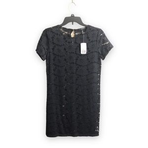 Forever 21 Black Lace Short Sleeve Dress